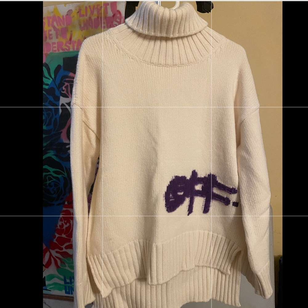 Off White Over Sized Turtle Neck Sweater. Worn On… - image 2